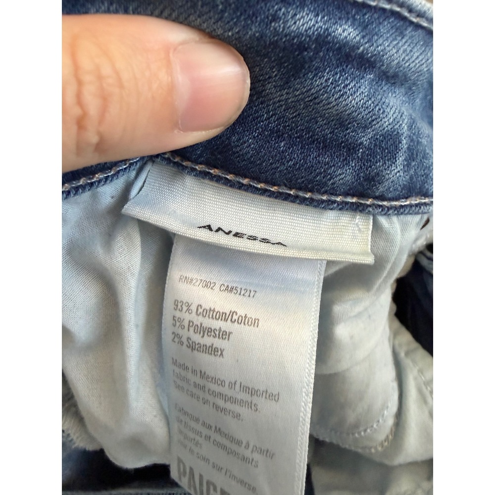 PAIGE Anessa Wide-Leg Jeans – Raw Hem – Size 34 - Picture 5 of 5
